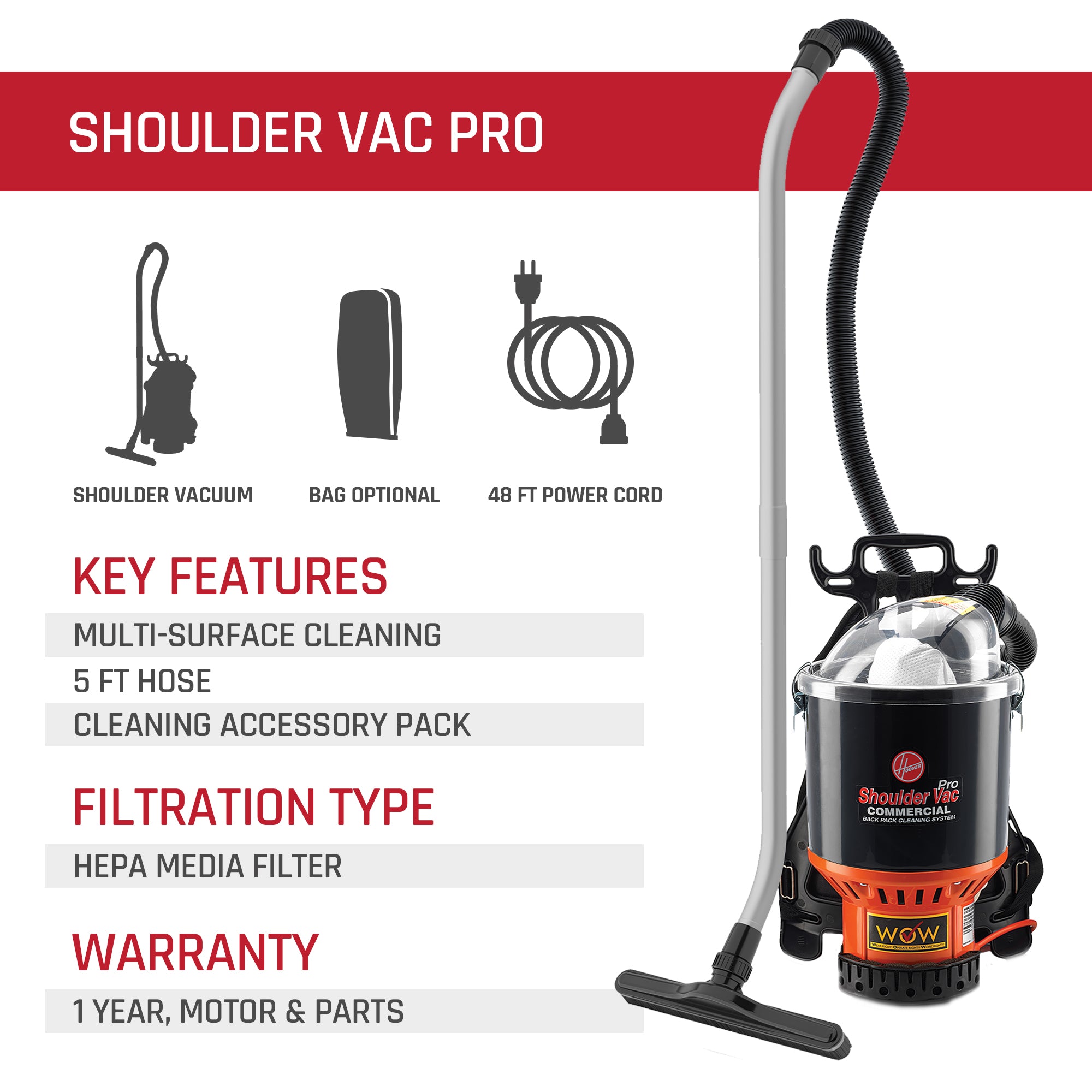 Commercial Shoulder Vac Pro Backpack Vacuum - Image 7